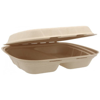 Caserole bio natur 2 compartimente, 50 buc/set, 4 set/bax