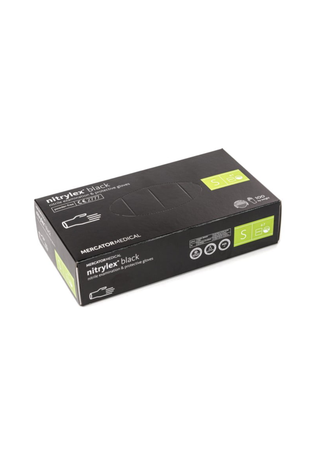 Mănuși Nitril Negre – Nepudrate – Mărimea S – 100 buc/set