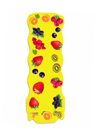 Tavita din carton pentru clatite lungi, model cu fructe 500 buc/set
