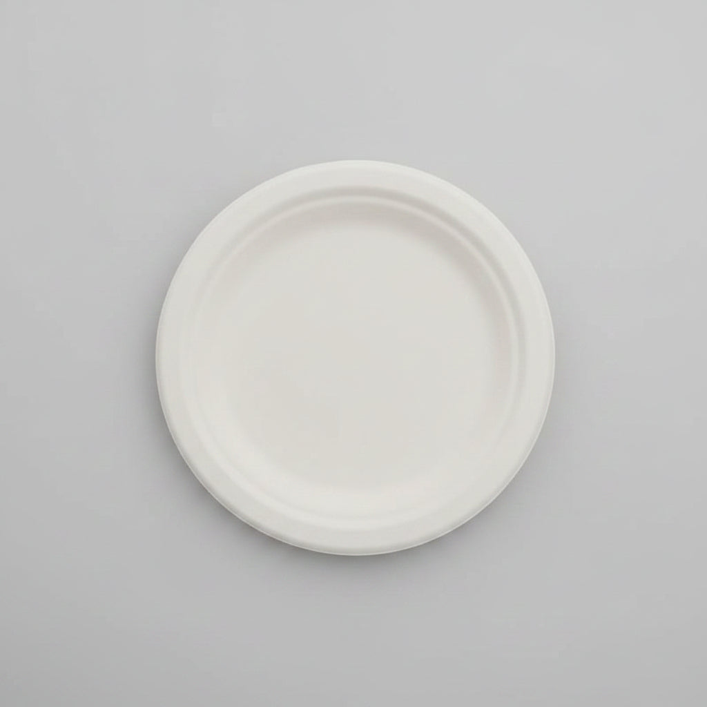 Farfurii bio albe – 1 compartiment – d 261 mm – 50 buc/set