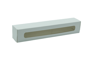 Cutii albe cu fereastra pentru macarons, 15x5x5 cm (100 buc/set)