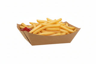 Bărcuțe din Carton Natur Eco-Friendly – 1200cc – Rezistente la Microunde și Grăsimi – Set 250 buc