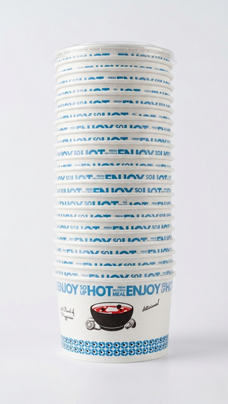 Bol Supă Carton Colorat – 16OZ (475 ml) + Capac Atașat 