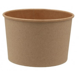 Boluri carton supa+ capace transparente Kraft Natur, Rotunde, 470cc (16OZ), D110