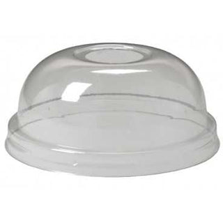 Capace Bombate Transparente D95 mm – Cu Gaură – PET – 100 buc/set