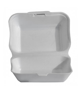 Caserolă Hamburger Polistiren XPS HB 6 – Tip Scoică – 125 buc/set