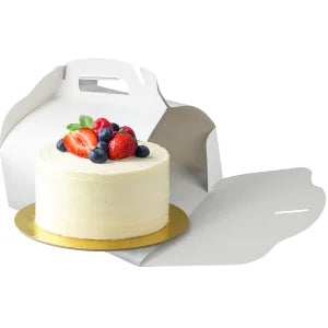 Cutii de Tort din Carton Alb – 30x30 cm – Sistem de Autoformare – Set 25 buc