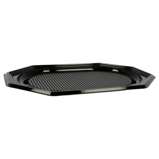 Platou PET Negru Oval – 350 x 250 x 20 mm – 10 buc/set
