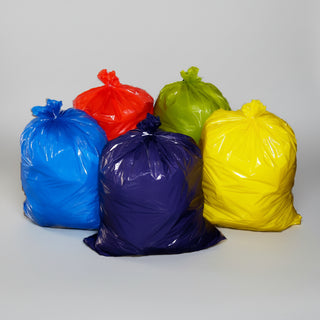 Rolă 10 saci menajeri ALBAȘTRI, 120 Litri, Rezistenți la rupere & umiditate