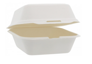 Caserole BIO albe, burger 155x155x85 mm, 460cc E, 50 buc/set