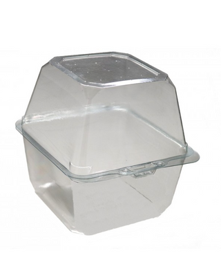Set 100 caserole individuale SAVARINĂ & MUFFIN, 85 x 85 x H105 mm, Ultra-Transparente,
