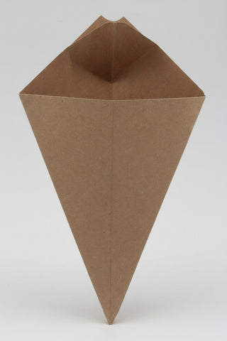 Set 200 cornete carton KRAFT, 220x125 mm, Laminate Anti-Grăsime (100-150g)