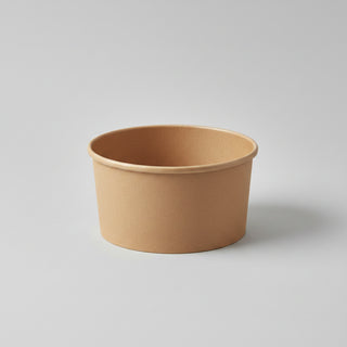 Set 25 boluri carton Kraft Natur, Rotunde, 250 ml (8 oz), D90 