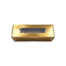 Set 50 cutii aurii premium cu fereastră pentru macarons, 28 x 5 x 5 cm