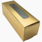 Set 50 cutii aurii premium cu fereastră pentru macarons, 28 x 5 x 5 cm