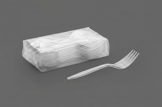 Set 50 furculițe vrac transparente LUX , Design Premium (Catering & Evenimente)