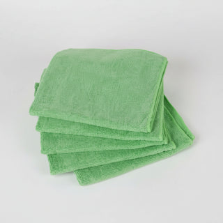 Set 5 lavete profesionale din microfibră, 400x400 mm, culoare verde