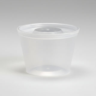 Sosieră Ovală cu Capac Atașat – Transparentă – 4 OZ (120 ml) – 50 buc/set