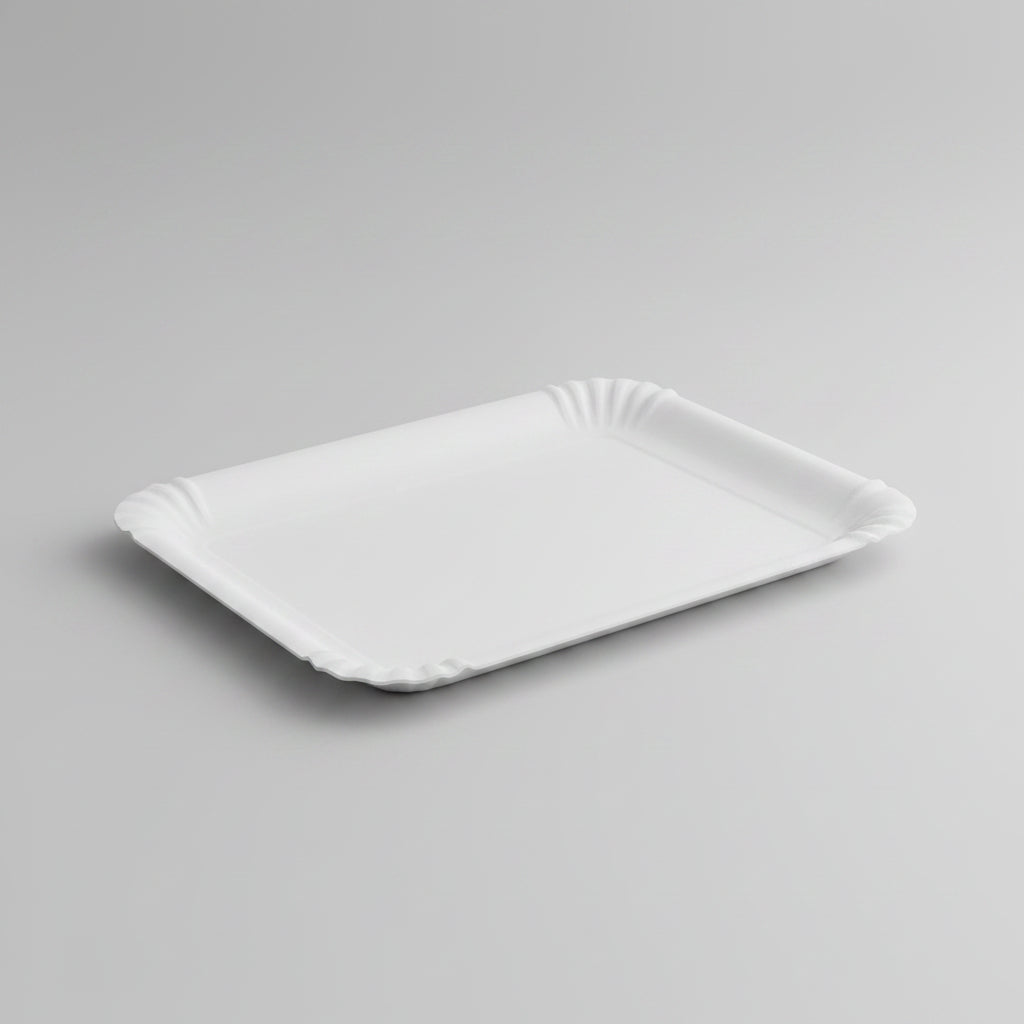 Tăvițe carton albe t6 – 200 x 130 mm – 250 buc/set