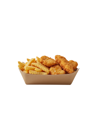 Barcute din carton rippled Natur, 220cc, Set 100  buc
