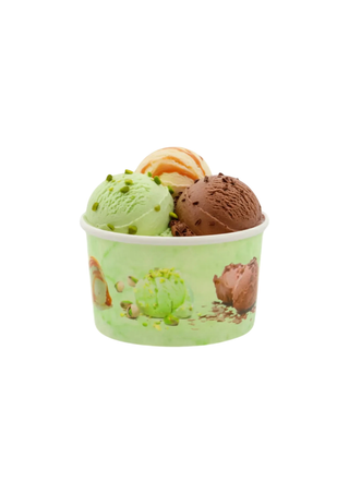 Cupa din carton pentru inghetata, 100 ml (4 oz), Set 50