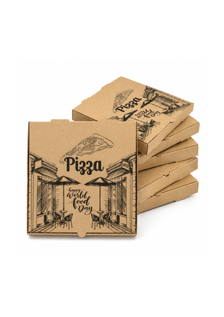 Cutie Pizza 240x240x35 mm – PRODUCȚIE PROPRIE – Carton Natur – 100 buc/set