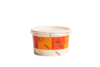 Bol supa colorat cu capac atasat 16OZ, 25 buc/set, 20 set/bax