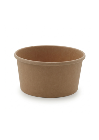 Bol din Carton Kraft Natur – 12 OZ (350 ml) – D115 x 62 mm – 25 bucati/set