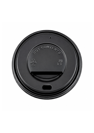 Capac Negru D62 – Cu Orificiu – Polipropilenă (PP) – 100 buc/set