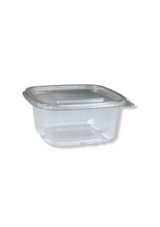 Caserola din PET transparenta cu capac atasat, 500 cc (500 ml ) – 100 buc/set