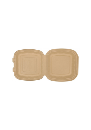 Caserola Biodegradabila din Trestie de Zahar cu 1 Compartiment – 205 x 205 x 60 mm - 50 bucăți/set.