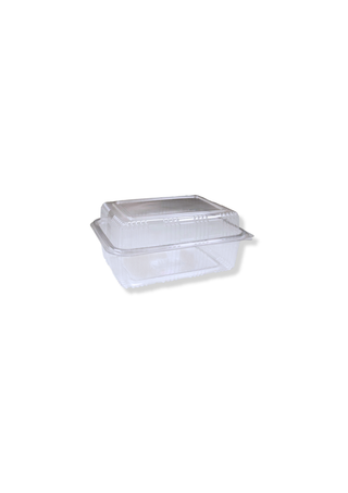 Caserola transparenta din PET cu capac inalt etans, 205 x 150 x 90 mm (1500 cc), set 50 buc/set