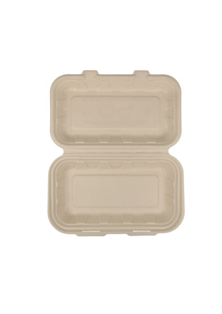 Caserola Biodegradabila MBS10 din Trestie de Zahar, cu Capac Atasat – 50 buc/set