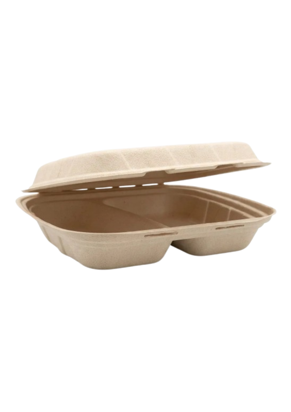 Caserolă Bio Natur – 2 Compartimente – 235 x 205 mm – 50 buc/set
