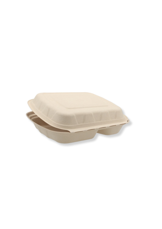 Caserola biodegradabila cu 2 compartimente , 235x205 mm - Set 50 buc/set