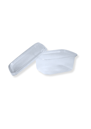 Caserola dreptunghiulara transparenta Turk, 200 cc (200 ml) – 100 buc/set