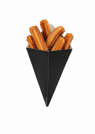 Cornet din Carton Negru Hexagonal – 250 g – 270 x 160 mm – 200 buc/set