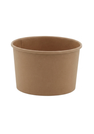 Cupa inghetata din Carton Kraft Natur, 180 ml (6 oz), D90 (Anti-Scurgere),Set 50
