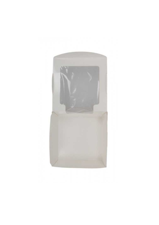 Cutie pentru salata din carton cu fereastra transparenta, 170x140x50 mm/1000 cc, interior rezistent la grăsimi, Set 25