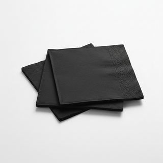 Șervețele Masă Negre – 33 x 33 cm – 2 Straturi - 200 bucăți/set
