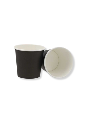 Pahar din carton negru, 4oz (110 ml), Set 50/buc