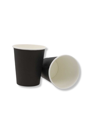 Pahar din carton negru, 8 OZ (237 ml), D77 mm, Set 50