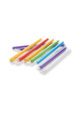 Paie Colorate drepte Jumbo 7 mm  – Ambalate Individual – 1000 buc/set
