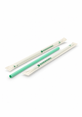 Paie biodegradabile din PLA  verzi, D5x200 mm – set 400 buc