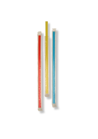 Paie Colorate drepte Jumbo 7 mm  – Ambalate Individual – 1000 buc/set