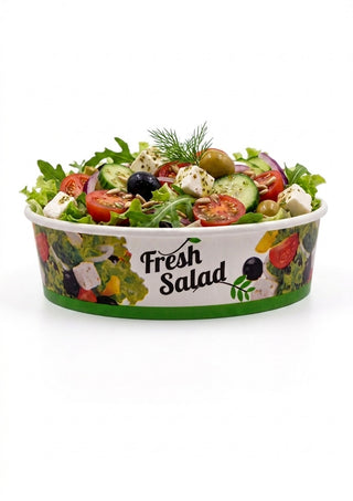Bol pentru salata din Carton Kraft, 38 OZ (1120 ml), rezistent la grasime si sosuri, Set 50