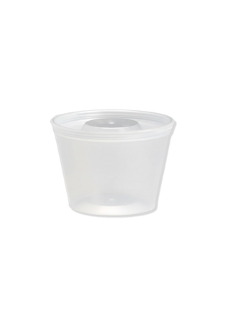Sosiera Ovala cu Capac Atasat – Transparent – 4 OZ (120 ml) – 50 buc/set