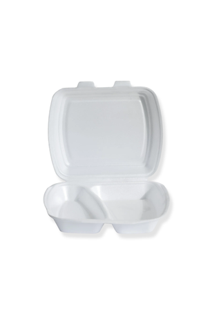 Caserola din polistiren cu 2 compartimente XPS MB 2 – 200 buc/set