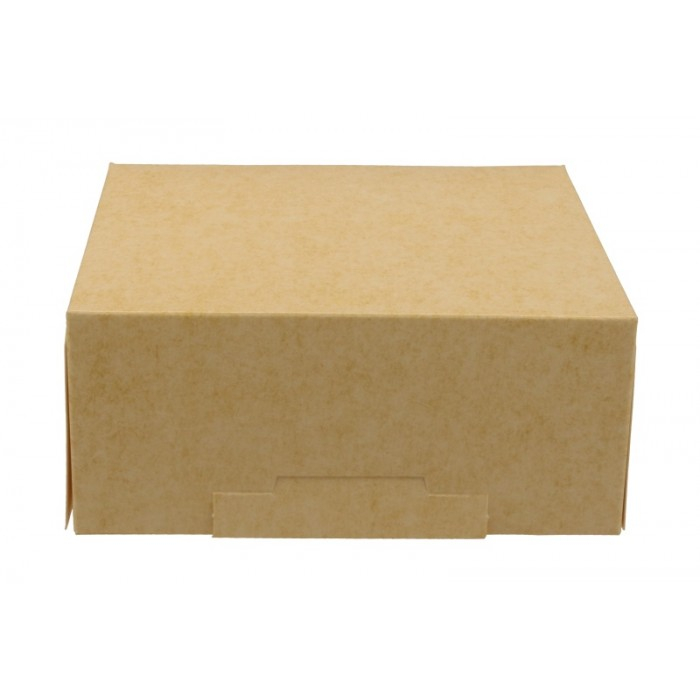 Cutii din carton, kraft natur albit, capac atasat, M0140, B: 140 x 140, H60 mm - CA /50 6/BX