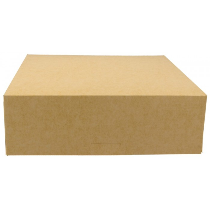 Cutii din carton, kraft natur albit, capac atasat, M0250, B: 250 x 250, H80 mm - CA /25 6/BX